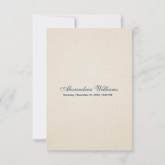 Modernes Vintages ivorisches Brautparty Einladung (Rückseite)