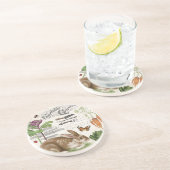 Modernes Vintages Kaninchen Getränkeuntersetzer (Seite)