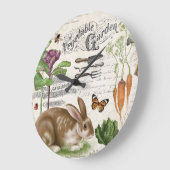 Modernes Vintages Kaninchen Große Wanduhr (Winkel)