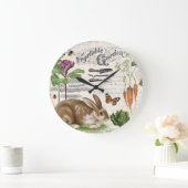 Modernes Vintages Kaninchen Große Wanduhr (Zuhause)