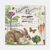 Modernes Vintages Kaninchen Magnet (Vorne)