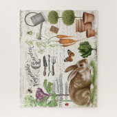 Modernes Vintages Kaninchen Puzzle (Vertikal)