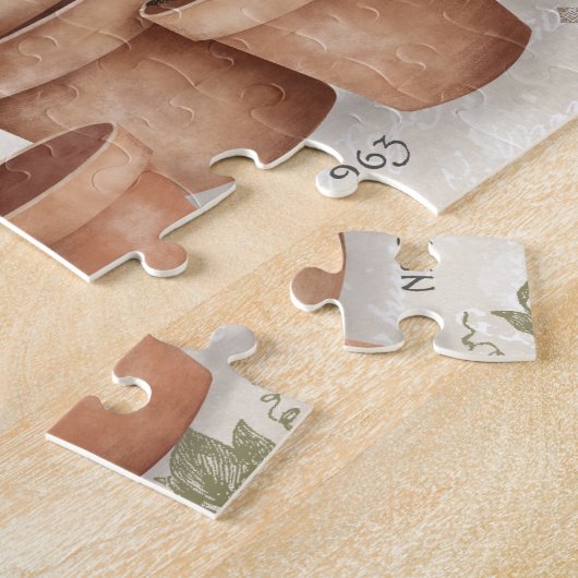 Modernes Vintages Kaninchen Puzzle (Seite)