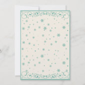 Modernes Vintages klassisches Winterweihnachtsfest Einladung (Rückseite)