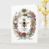 MODERNES VINTAGES KÖRPERBIEN KARTE (Gelbe Blume)