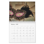 Modernes Vintages Kunstdesign 2024 Monatlich Kalender (Feb 2027)