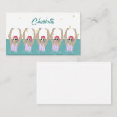 Modernes Vintages künstlerisches Schwimmbad Synchr Begleitkarte (Vorne/Hinten)