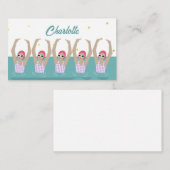 Modernes Vintages künstlerisches Schwimmbad Synchr Begleitkarte (Vorne/Hinten)