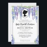 Modernes Vintages Lila Floral Regency Brautparty Einladung<br><div class="desc">Modernes,  Vintages Brautparty der ,  Lila Violet Florals Regency Society</div>