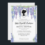 Modernes Vintages Lila Floral Regency Brautparty Einladung<br><div class="desc">Modernes,  Vintages Brautparty der ,  Lila Violet Florals Regency Society</div>