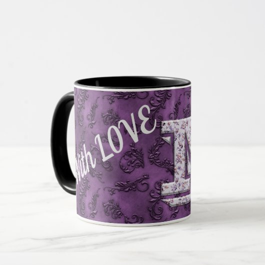 Modernes Vintages M Tasse (Vorderseite Links)