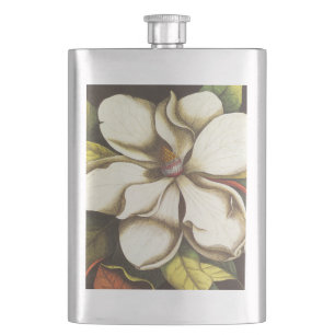 modernes Vintages Magnolie Flachmann