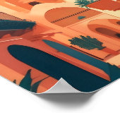 Modernes Vintages Marrakesch Poster (Ecke)
