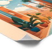 Modernes Vintages Marrakesch Poster (Ecke)