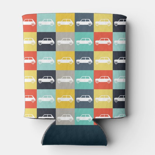 Modernes Vintages Mini-Cooper Dosenkühler (Rückseite)