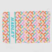 Modernes Vintages Muster Golfhandtuch (Horizontal)