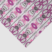 Modernes Vintages Muster Rosa Lila Decoupage Seidenpapier (Ausschnitt)