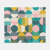 Modernes, Vintages, nahtloses geometrisches Muster Fleecedecke (Vorderseite (Horizontal))