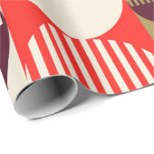 Modernes, Vintages, nahtloses geometrisches Muster Geschenkpapier (Rolleneckpunkt)