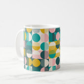 Modernes, Vintages, nahtloses geometrisches Muster Kaffeetasse (Vorderseite Links)