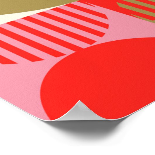 Modernes, Vintages, nahtloses geometrisches Muster Poster (Ecke)