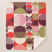 Modernes, Vintages, nahtloses geometrisches Muster Sherpadecke (Vorderseite)