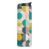 Modernes, Vintages, nahtloses geometrisches Muster Thermosbecher (Nach links gedreht)