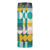 Modernes, Vintages, nahtloses geometrisches Muster Thermosbecher (Rückseite)
