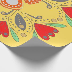Modernes Vintages, niedliches Blumenmuster Geschenkpapier