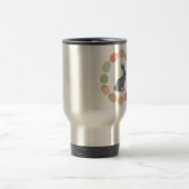 Modernes Vintages Osterhasen und Eier Reisebecher (Mittel)