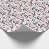 Modernes, Vintages Parfümdesign Geschenkpapier (Ecke)