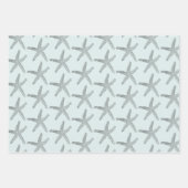 Modernes Vintages Pastell-Starfish-Muster Geschenkpapier Set (Vorderseite 2)