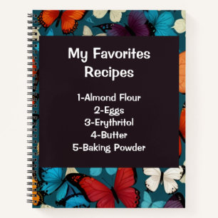 Modernes Vintages Personalisiertes Rezept-Notebook Notizblock