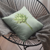 Modernes Vintages pflanzliches Artichoke-Kissen Kissen
