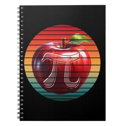 Modernes, Vintages Pi Day Apfelfrucht Notizblock (Vorderseite)