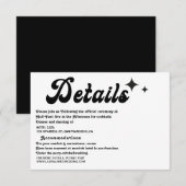 Modernes Vintages Retroskript für Hochzeitsszenari RSVP Karte (Vorne/Hinten)