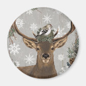 modernes, Vintages, rustikales Waldwild Magnet (Vorne)