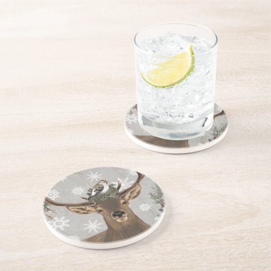 modernes, Vintages, rustikales Waldwild Untersetzer (Seite)