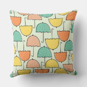 Modernes Vintages Schirmmuster l Niedliches Kinder Kissen (Rückseite)