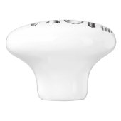 modernes Vintages Silbergeschirr Keramikknauf (Seitenansicht)