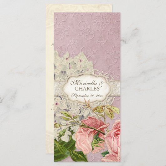 Modernes, Vintages Spitzentea Hydrangea in Rose (Vorne/Hinten)