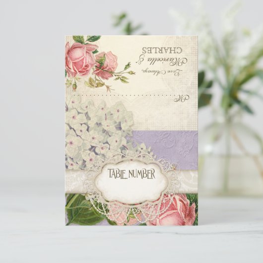 Modernes, Vintages Spitzentea Hydrangea in Rose (Stehend Vorderseite)