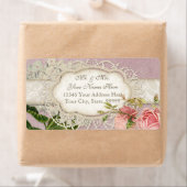 Modernes, Vintages Spitzentea Hydrangea in Rose (Insitu)