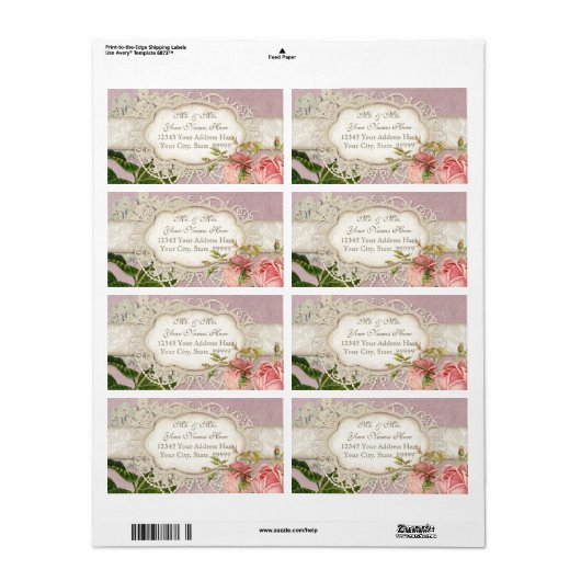 Modernes, Vintages Spitzentea Hydrangea in Rose (Vorne)