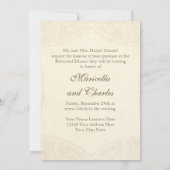 Modernes, Vintages Spitzentea Hydrangea in Rose Einladung (Rückseite)