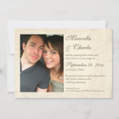 Modernes, Vintages Spitzentea Hydrangea in Rose Einladung (Rückseite)