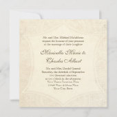 Modernes, Vintages Spitzentea Hydrangea in Rose Einladung (Rückseite)