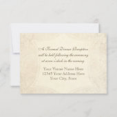 Modernes, Vintages Spitzentea Hydrangea in Rose Einladung (Rückseite)