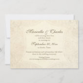 Modernes, Vintages Spitzentea Hydrangea in Rose Einladung (Rückseite)