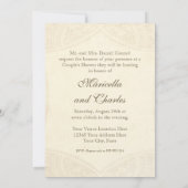 Modernes, Vintages Spitzentea Hydrangea in Rose Einladung (Rückseite)